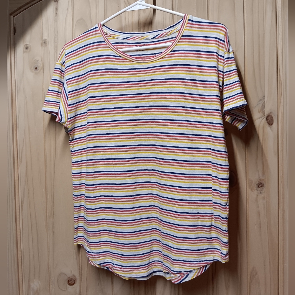 Madewell Multicolor Striped Short Sleeve Tee GUC